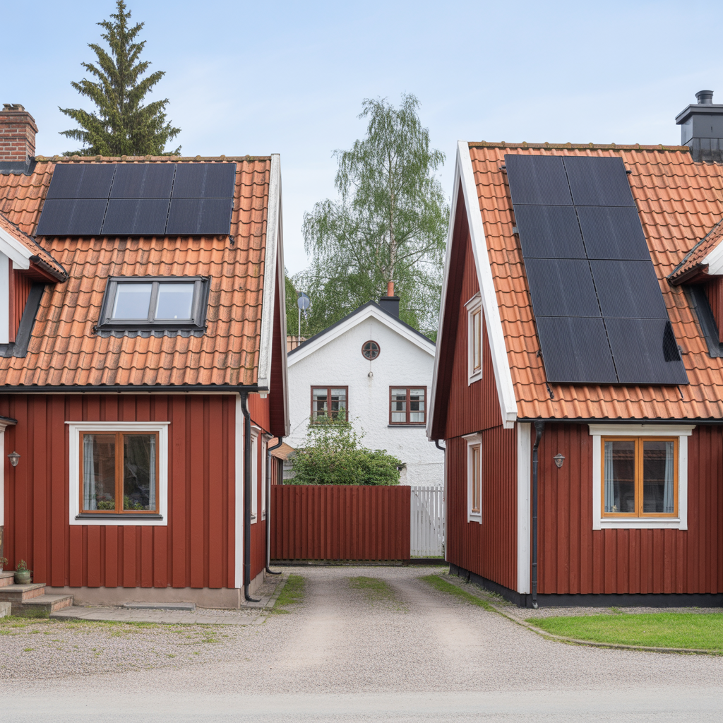 solceller pa takpannor infallda eller utanpaliggande